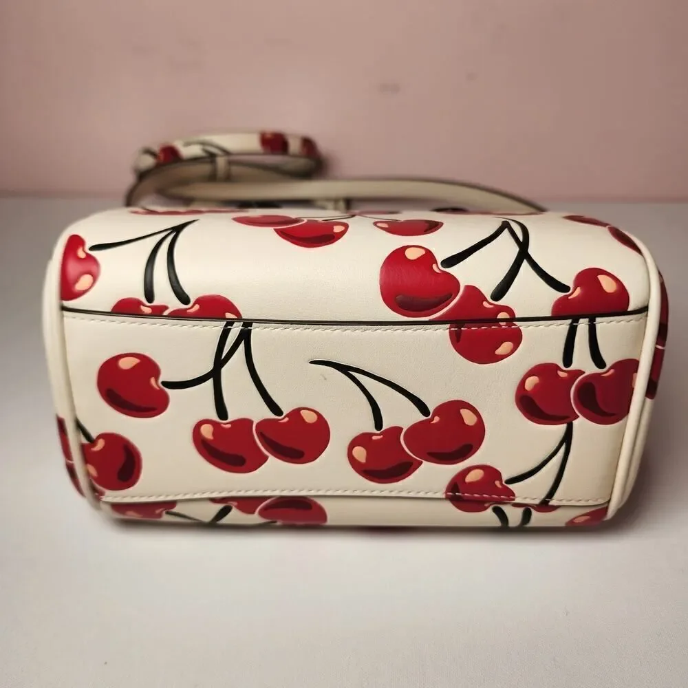 NWT Coach CY745 Mini Rowan Crossbody Bag Cherry Print Red Chalk
